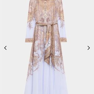 Zimmermann Hypnotic Sheath Dress, Long Sleeve, Scarf Tie Belt, short slip